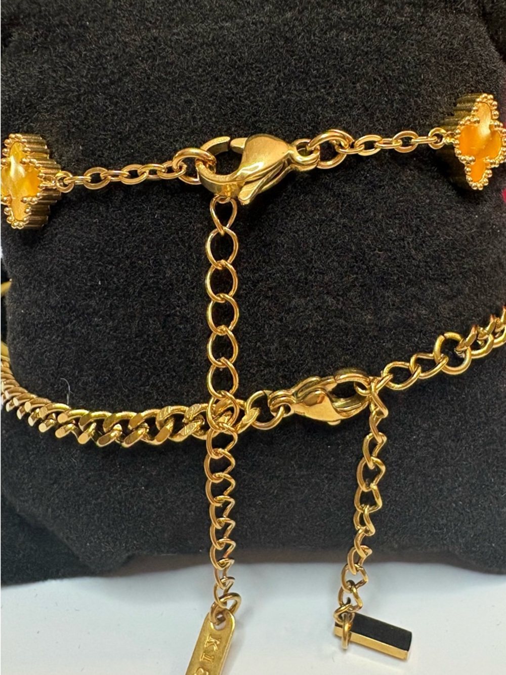 Two 18K Plated  Bracelet (Over Stainless)! Waterproof  and Tarnish Resistant. - Picture 5 of 6